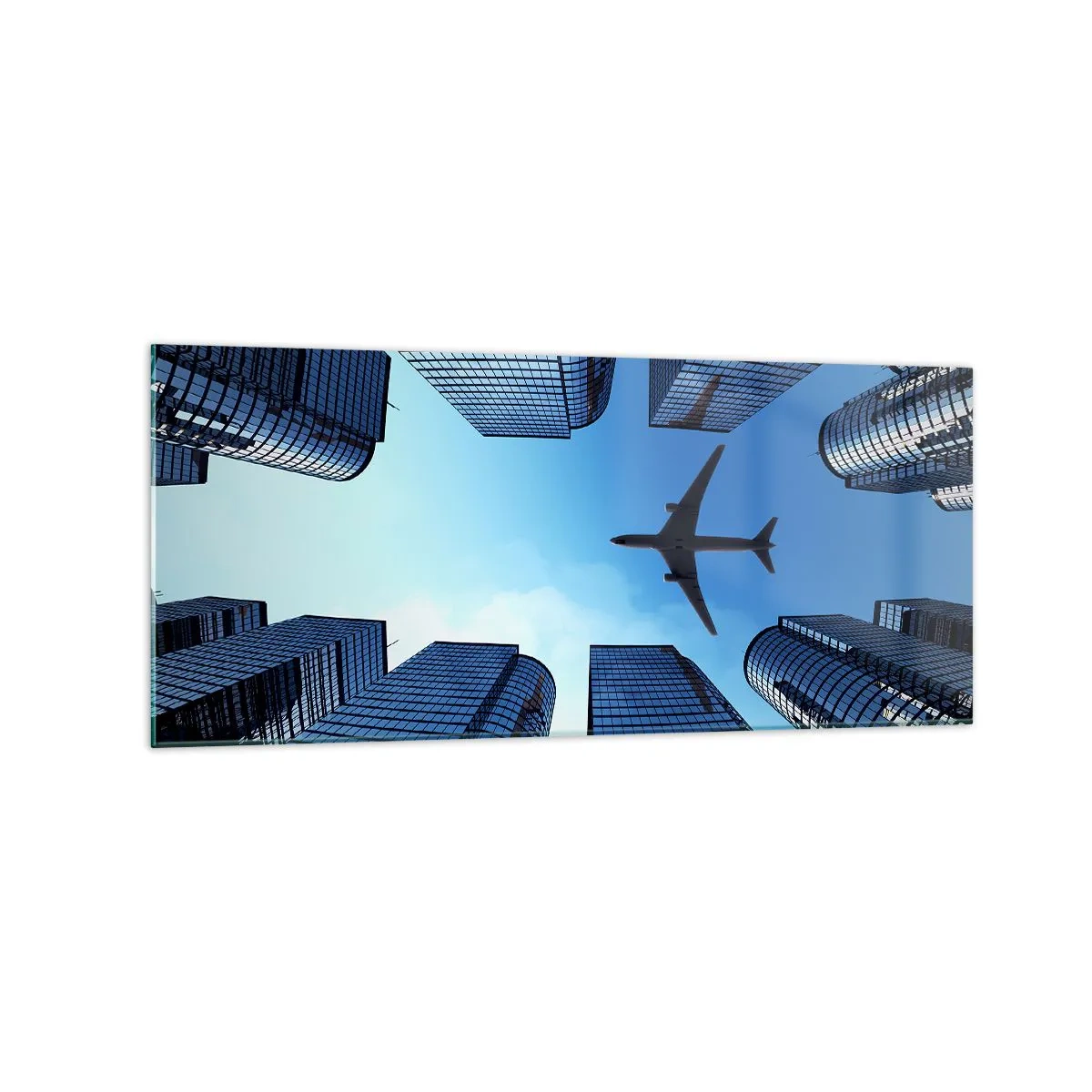 Glastavla - Bild på glas - Utsikten från glasravinen - 120x50 cm