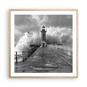 Affisch i ram av ljusek - Orädd  - 60x60 cm