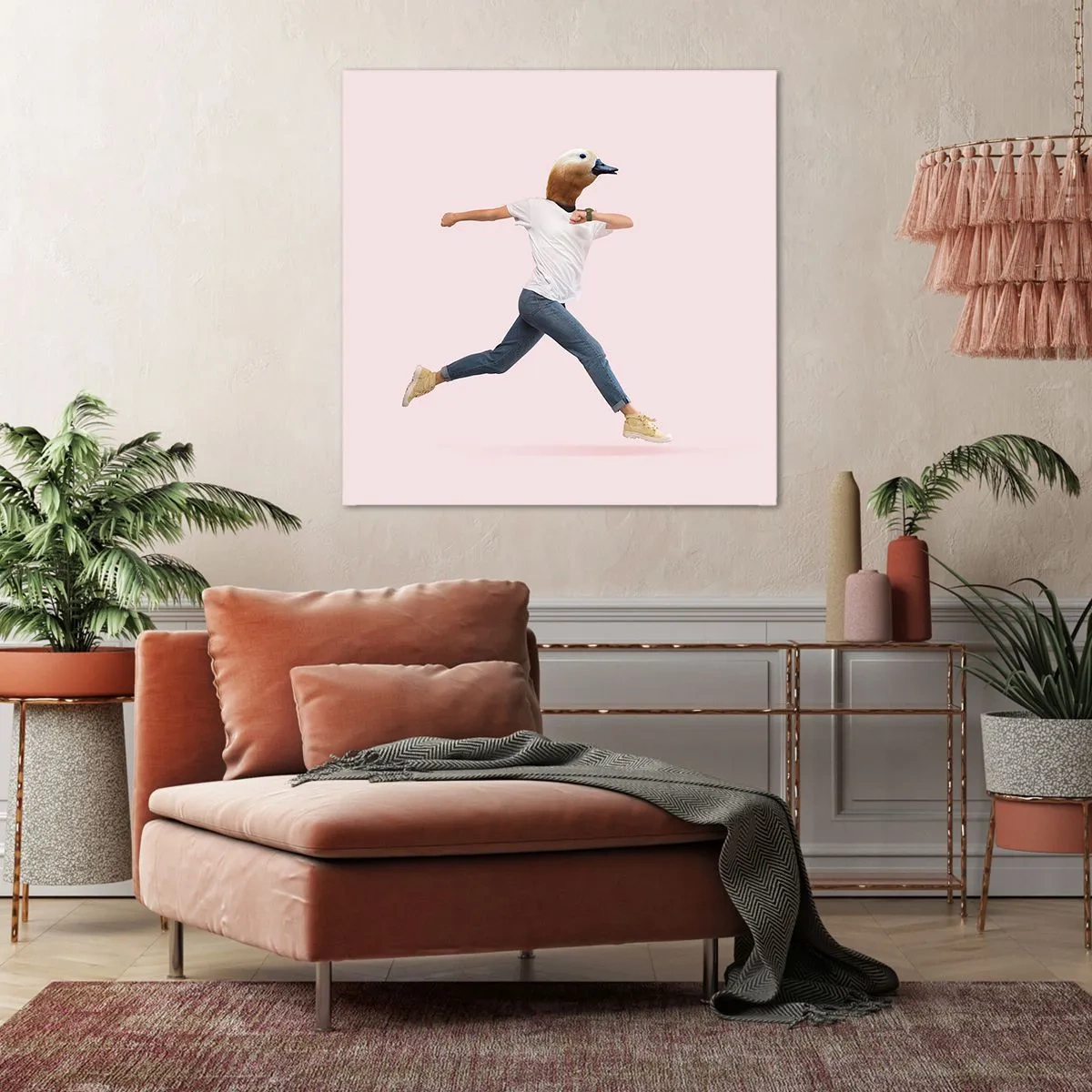 Canvastavla - Bild på duk - En nypa absurd - 30x30 cm