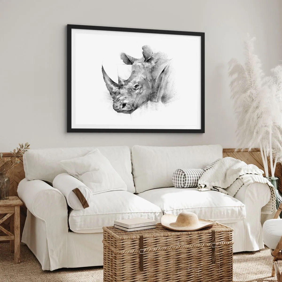 Affisch i svart ram - Afrikansk porträtt - 70x50 cm