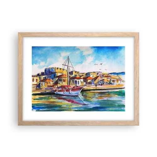 Affisch i ram av ljusek - Regnbågseftermiddag - 40x30 cm