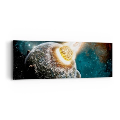 Canvastavla - Bild på duk - Förödelse eller födsel? - 90x30 cm