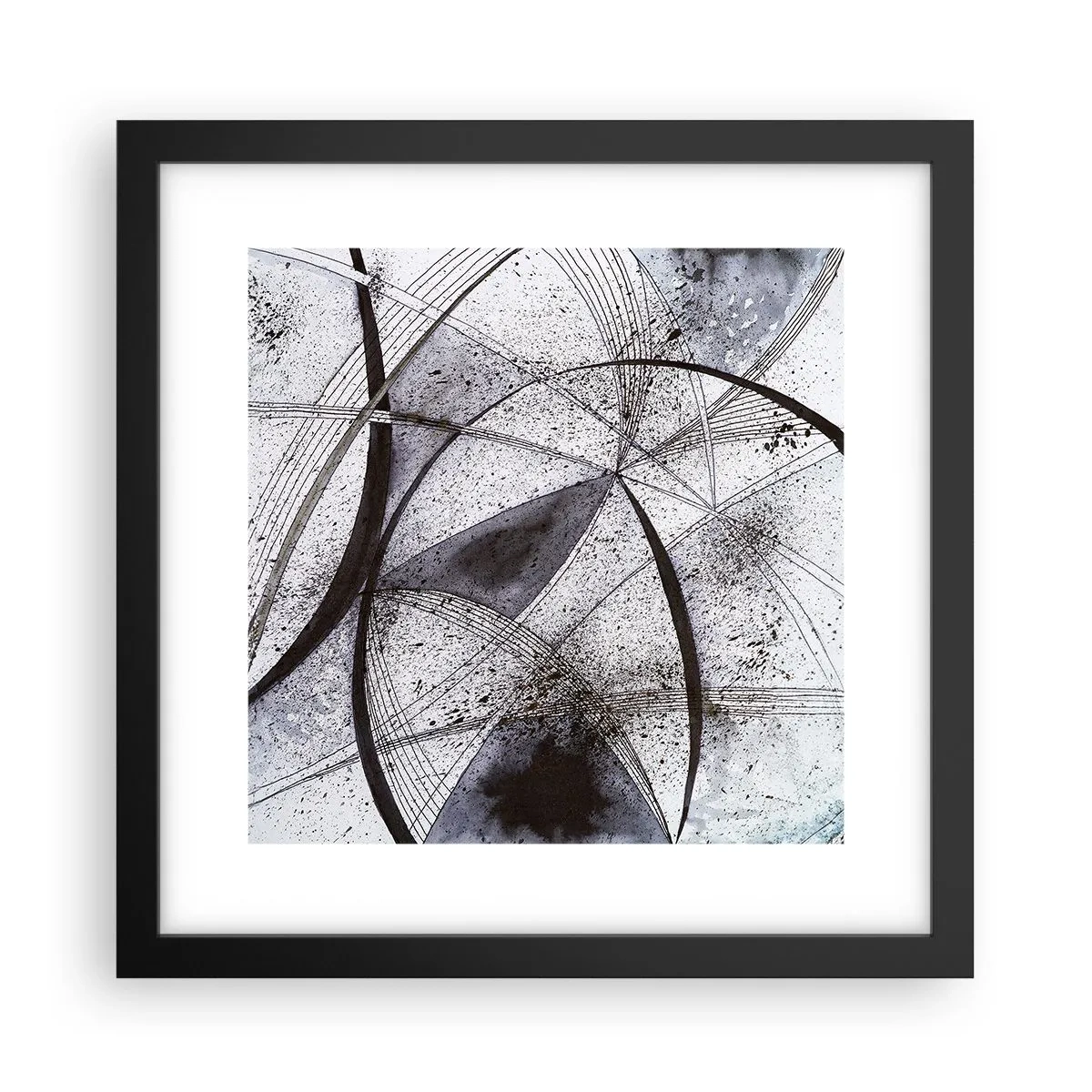 Affisch i svart ram - Futuristisk fantasi - 30x30 cm