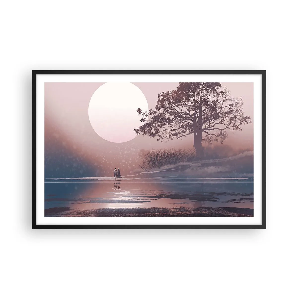 Affisch i svart ram - Nattens under - 91x61 cm