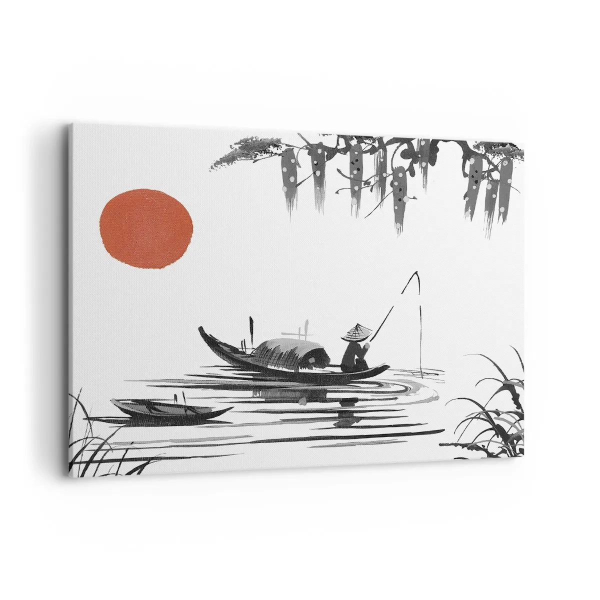 Canvastavla - Bild på duk - Asiatisk eftermiddag - 100x70 cm