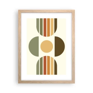 Affisch i ram av ljusek - I jordens färger - 30x40 cm