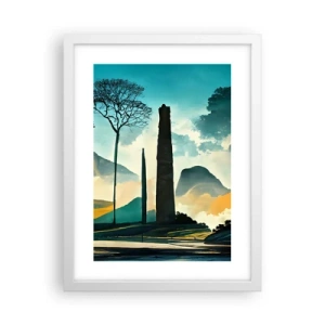 Affisch i vit ram - Fortfarande högre och högre - 30x40 cm