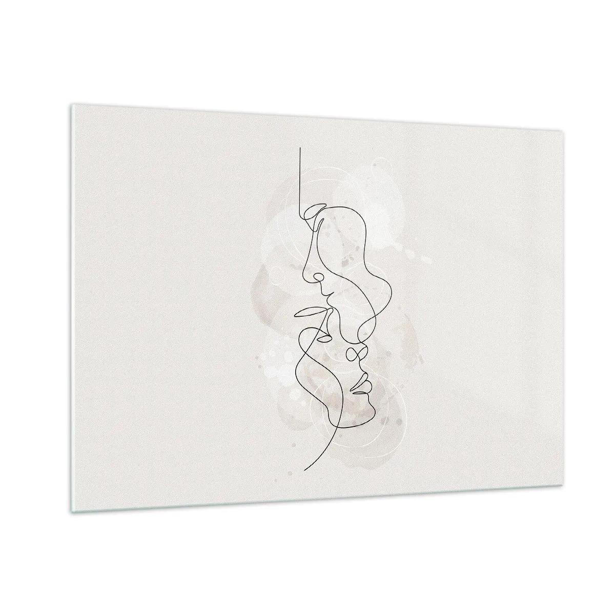 Glastavla - Bild på glas - Tilltrasslade i famn - 100x70 cm