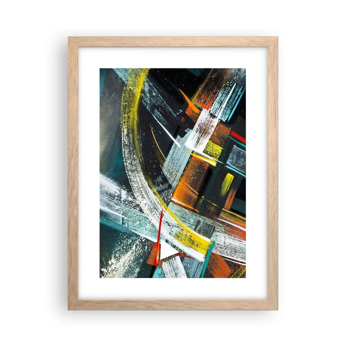Affisch i ram av ljusek - Rörelsens energi - 30x40 cm