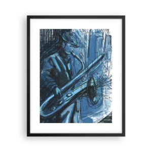 Affisch i svart ram - Stadsrapsodi - 40x50 cm