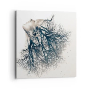 Canvastavla - Bild på duk - Lyssnar på trädens viskningar - 70x70 cm