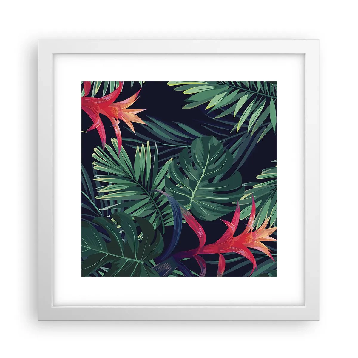 Affisch i vit ram - Brinna i grönskan - 30x30 cm