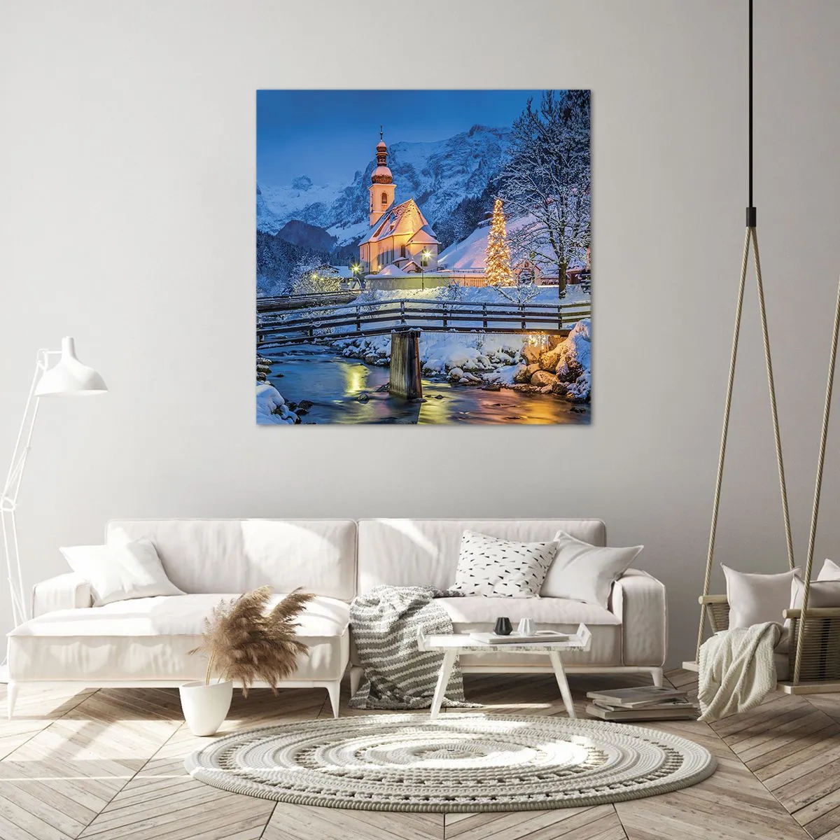 Canvastavla - Bild på duk - Julens anda - 40x40 cm