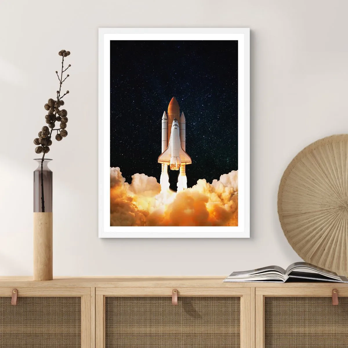Affisch i vit ram - Ad astra! - 61x91 cm