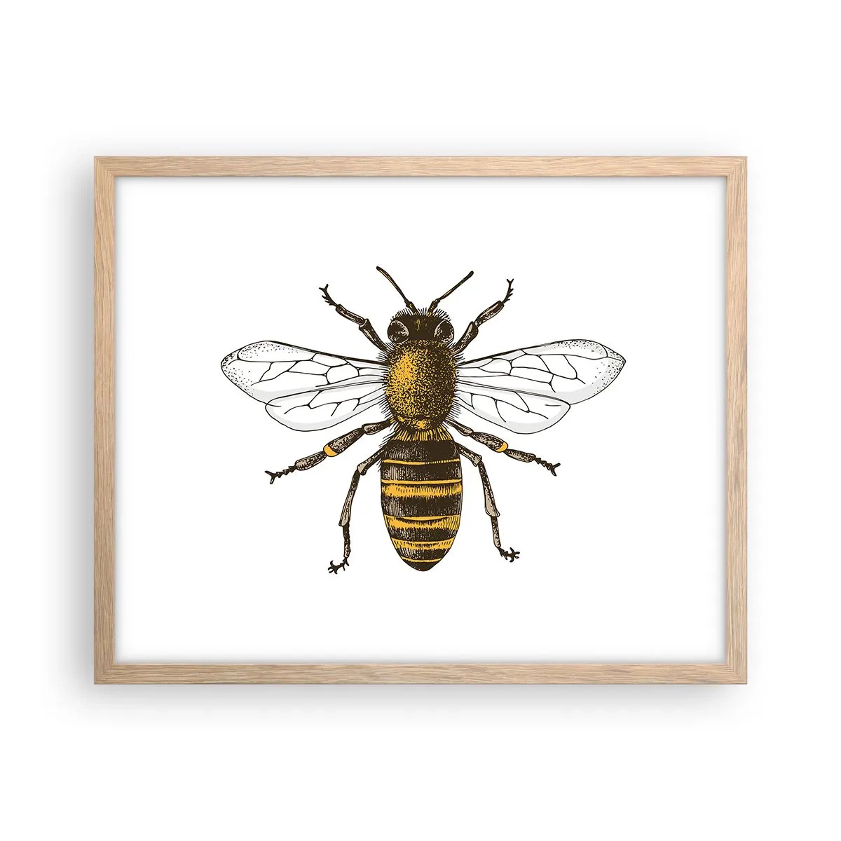 Affisch i ram av ljusek - Vackert och bra - 50x40 cm