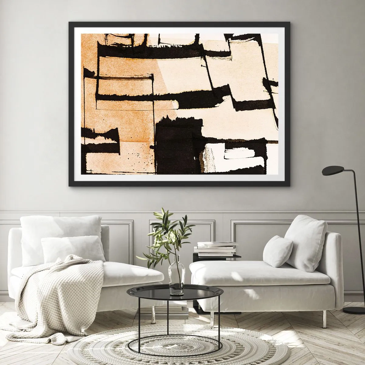 Affisch i svart ram - Ändå ordning - 70x50 cm