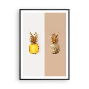 Affisch i svart ram - Ananas för oss - 70x100 cm