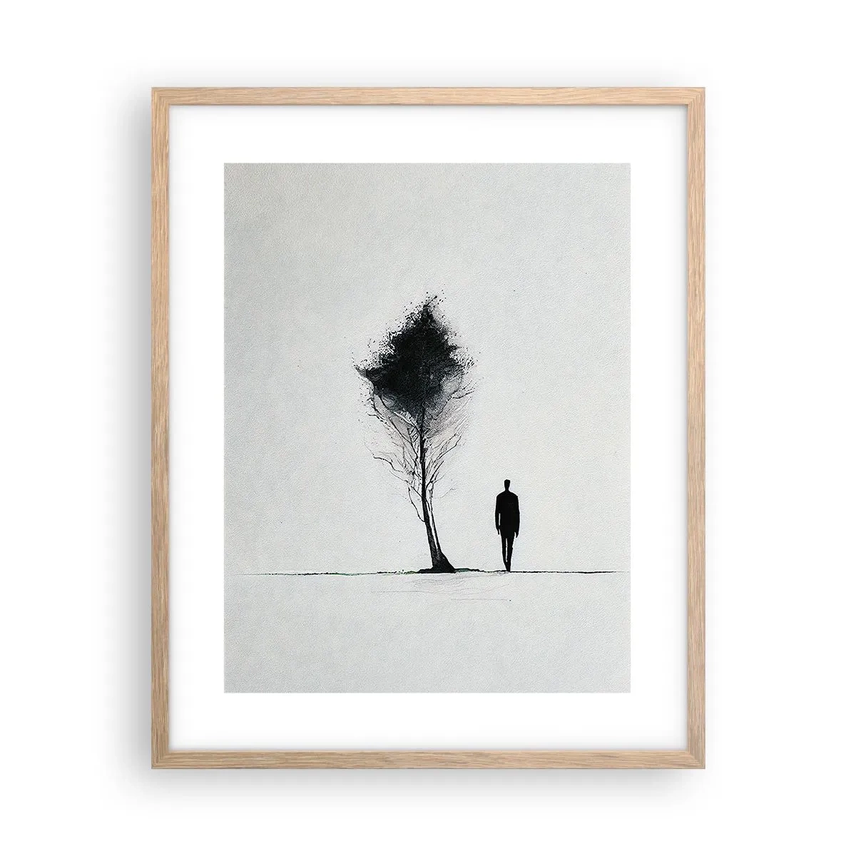 Affisch i ram av ljusek - Vi vandrar alla - 40x50 cm