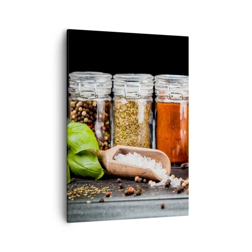 Canvastavla - Bild på duk - Så att livet har smak - 50x70 cm