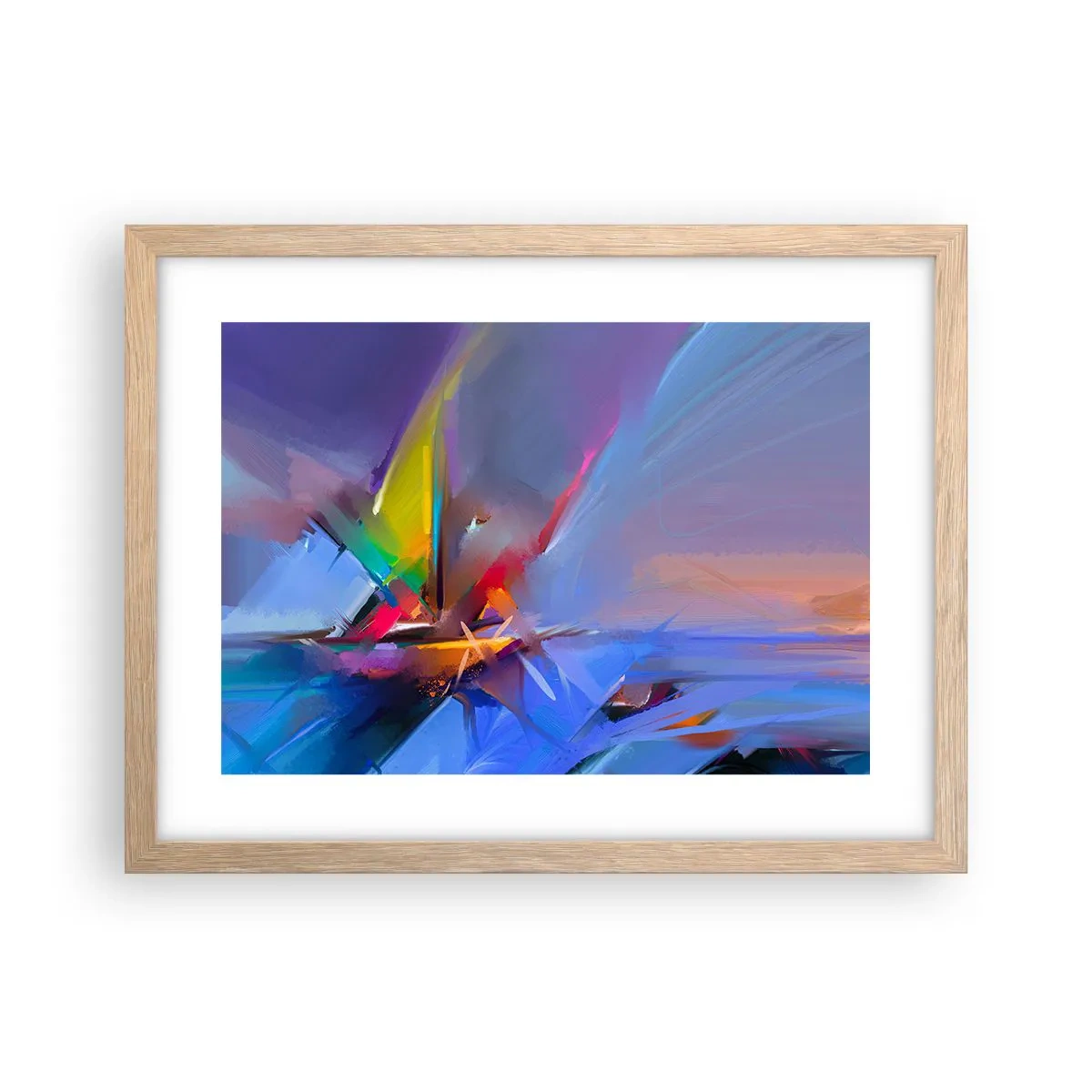 Affisch i ram av ljusek - Snabb som en fågel - 40x30 cm
