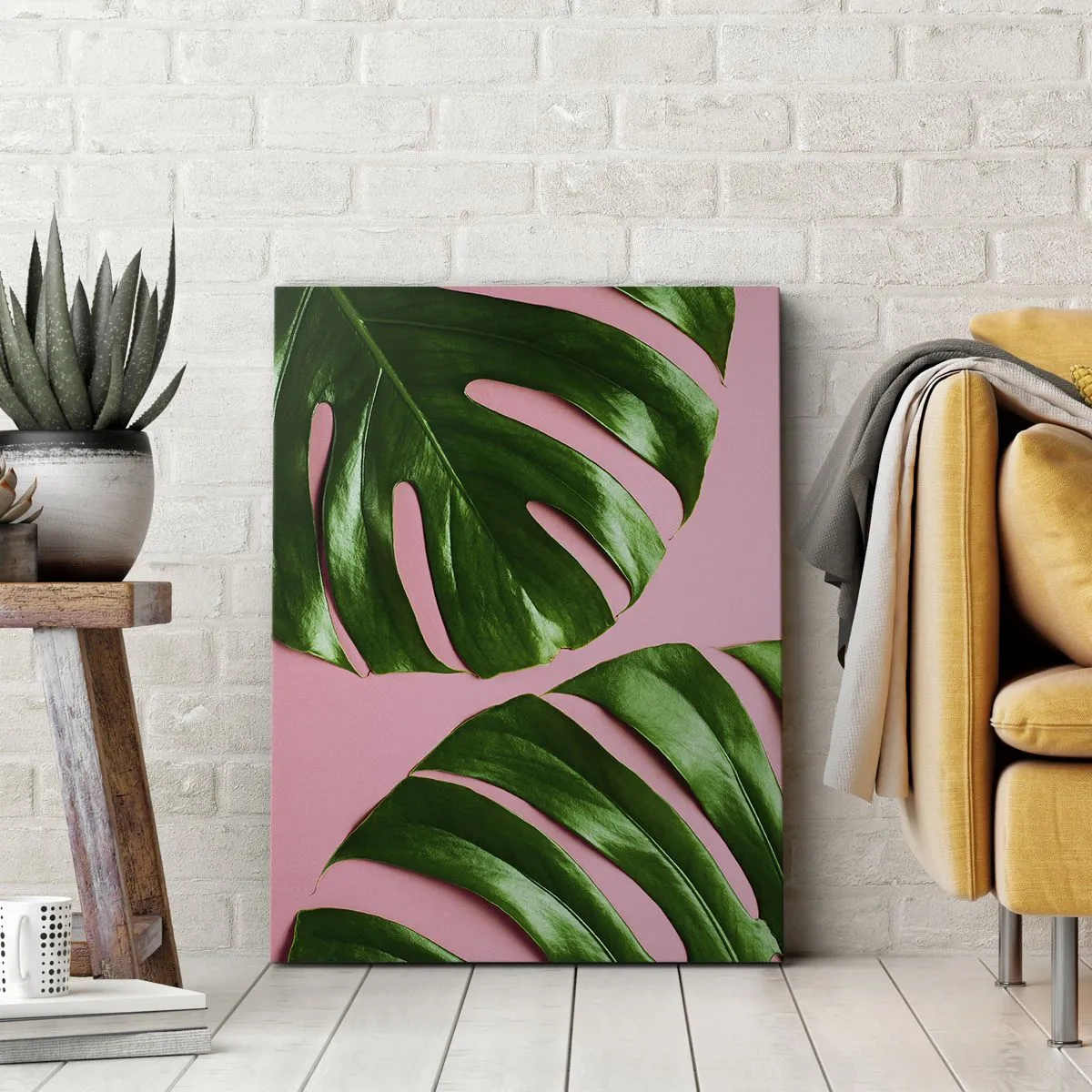 Canvastavla - Bild på duk - Grön rendez-vous - 50x70 cm