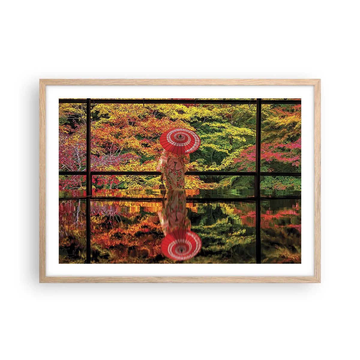 Affisch i ram av ljusek - I naturens tempel - 70x50 cm