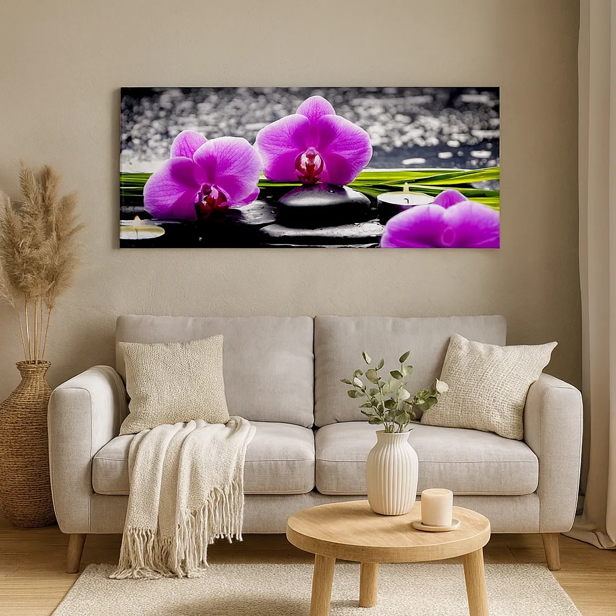 Canvastavla - Bild på duk - Drunkna i tystnad och lugn - 30x30 cm