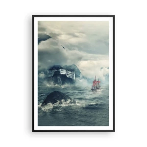 Affisch i svart ram - På magiska vatten - 70x100 cm