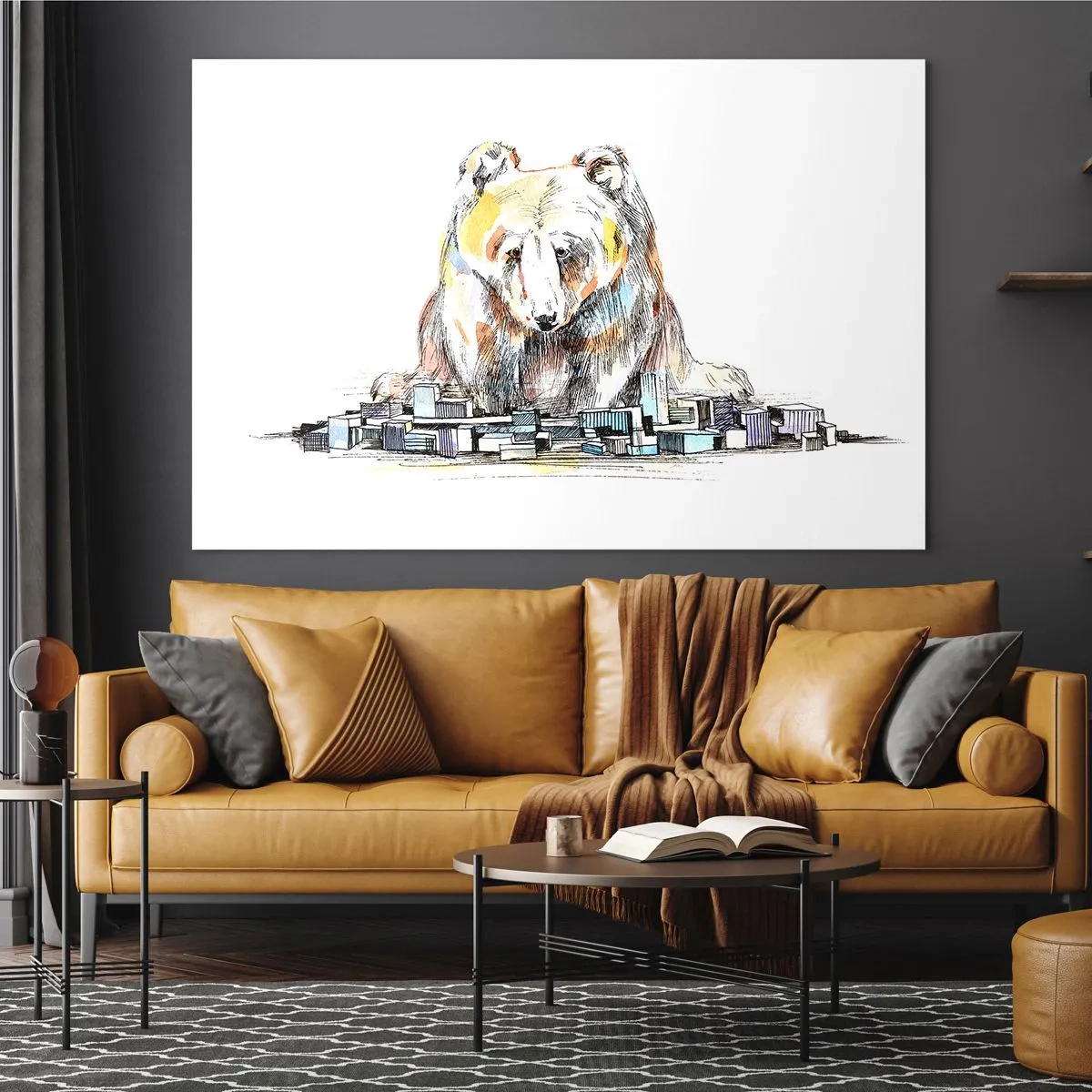 Glastavla - Bild på glas - Hur kan man leva på det viset? - 100x70 cm