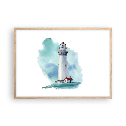 Affisch i ram av ljusek - Milda syster av det blåa - 70x50 cm