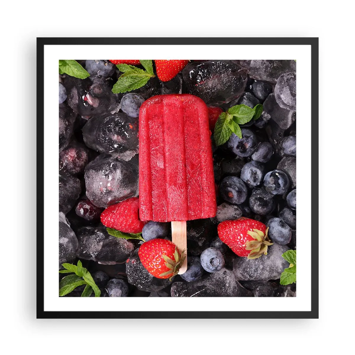 Affisch i svart ram - En smak av varm sommar - 60x60 cm