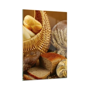 Glastavla - Bild på glas - Vi kom undan igen - 50x70 cm