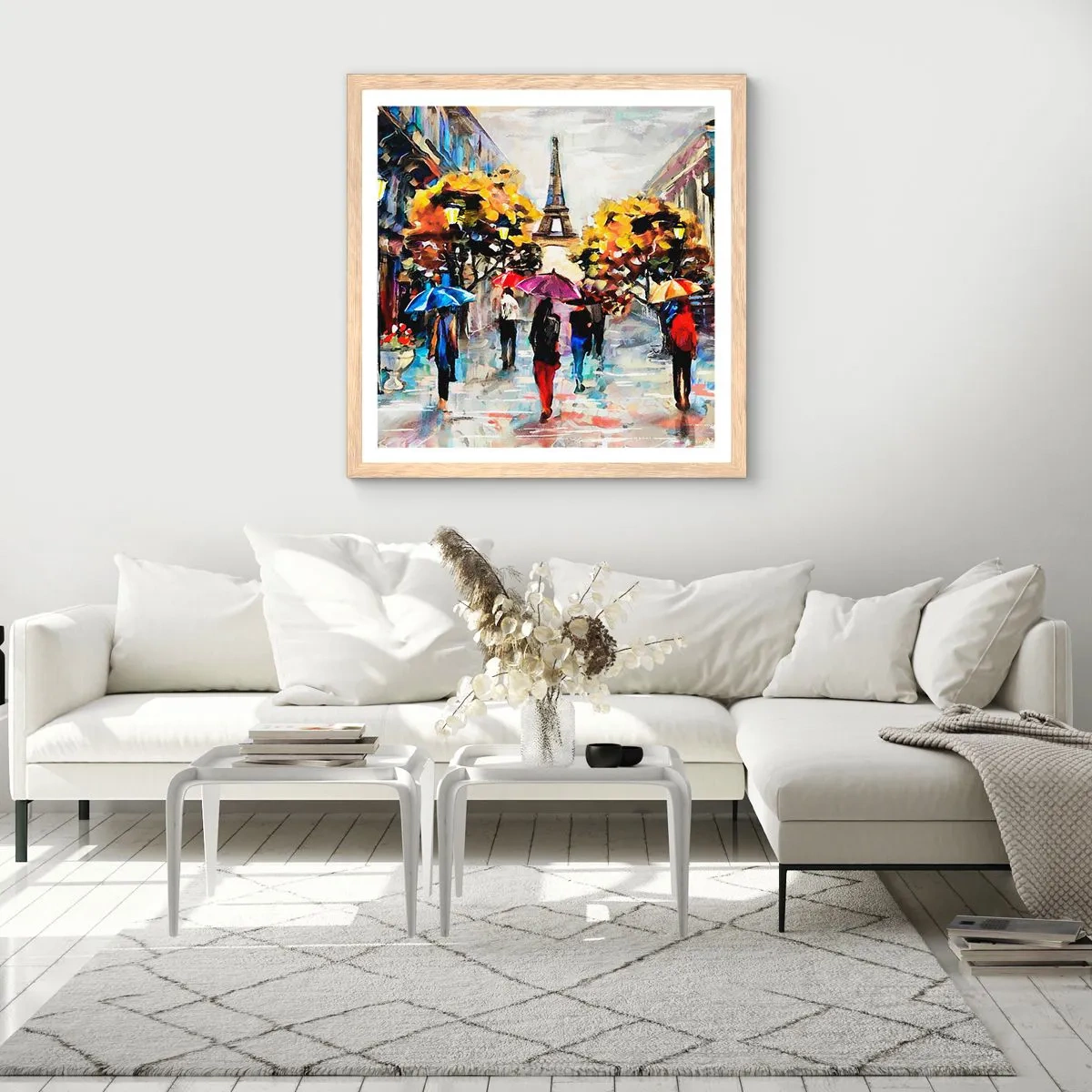 Affisch i ram av ljusek - Särskilt vacker på hösten - 50x50 cm