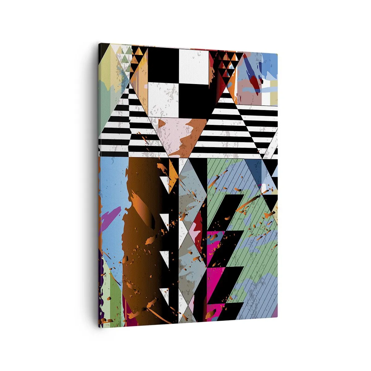 Canvastavla - Bild på duk - Geometriskt och organiskt - 50x70 cm