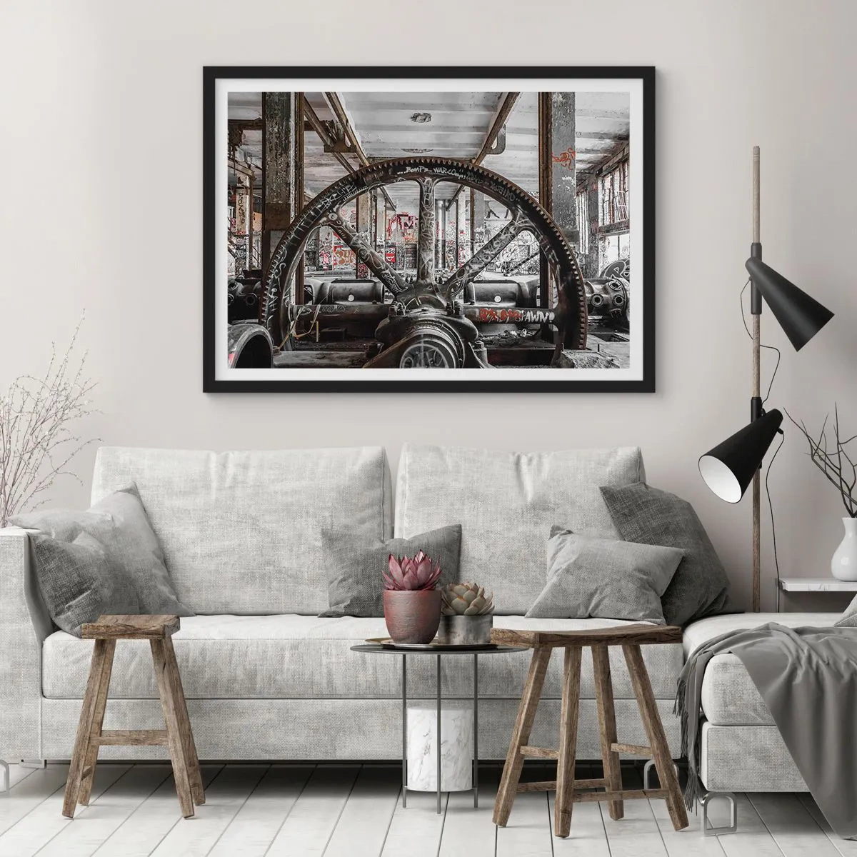 Affisch i svart ram - Fabrikens hemliga liv - 50x40 cm