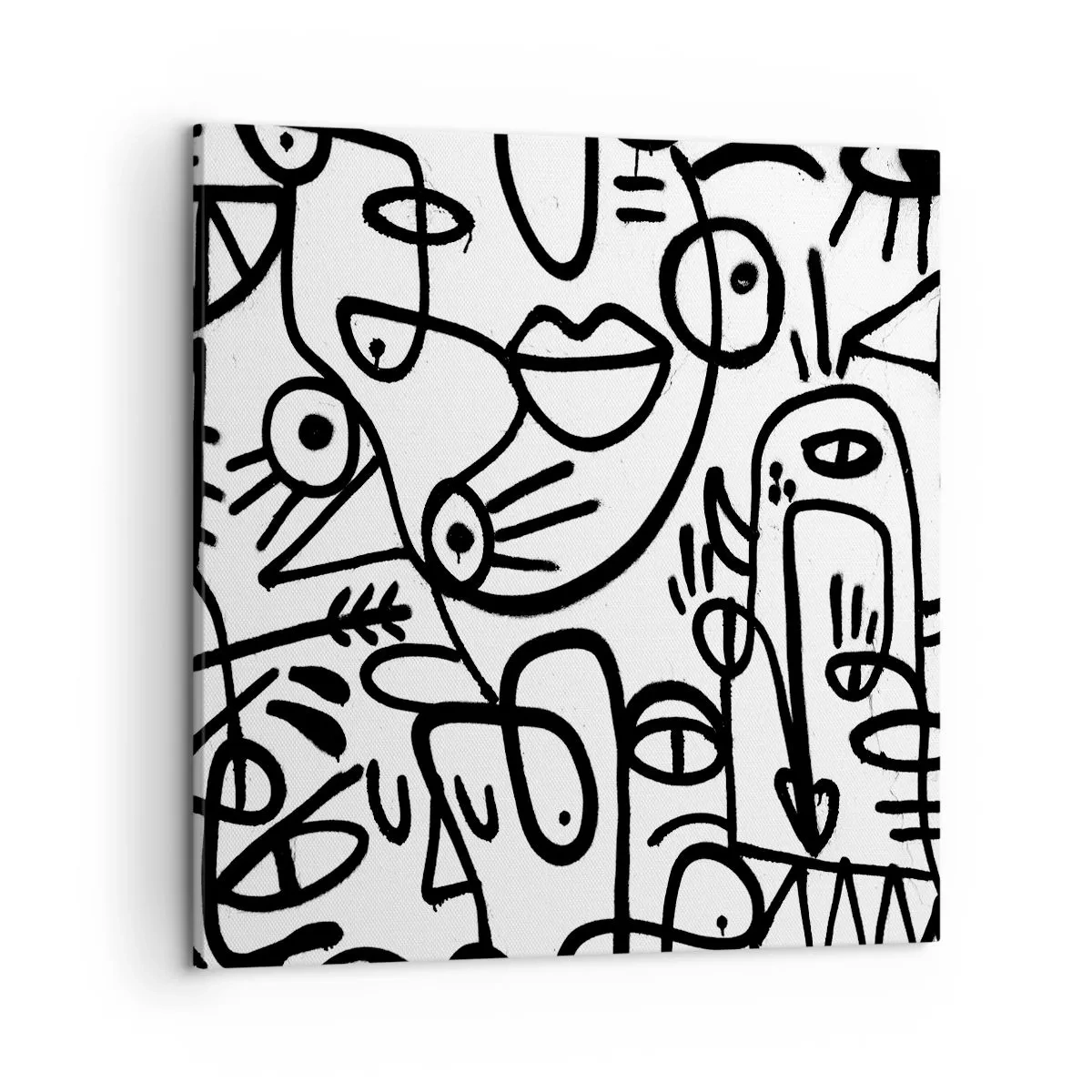 Canvastavla - Bild på duk - Ansikten och hägringar - 50x50 cm
