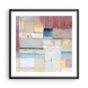 Affisch i svart ram - Geometrins lugn - 50x50 cm