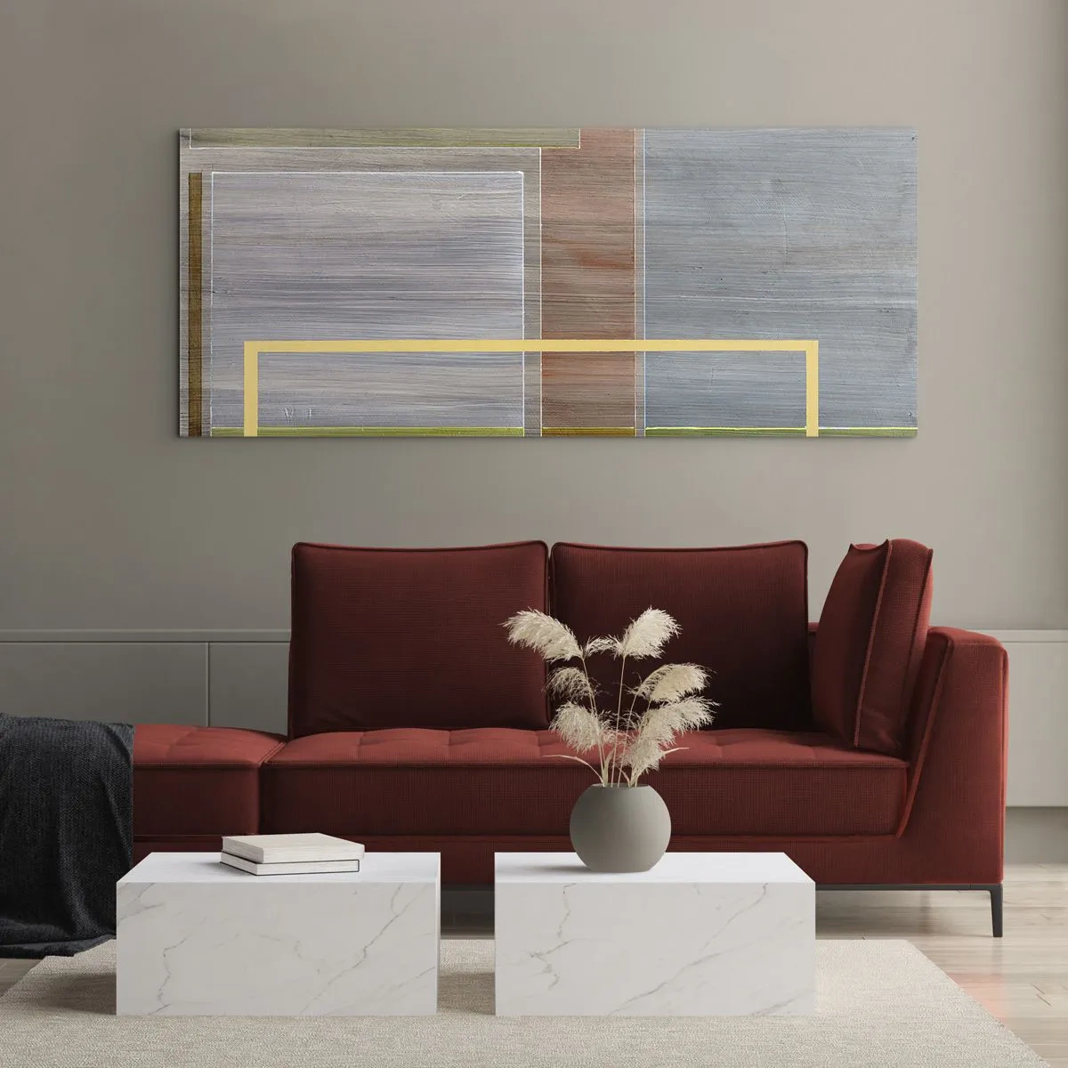 Glastavla - Bild på glas - Rakt och lugnt - 100x40 cm
