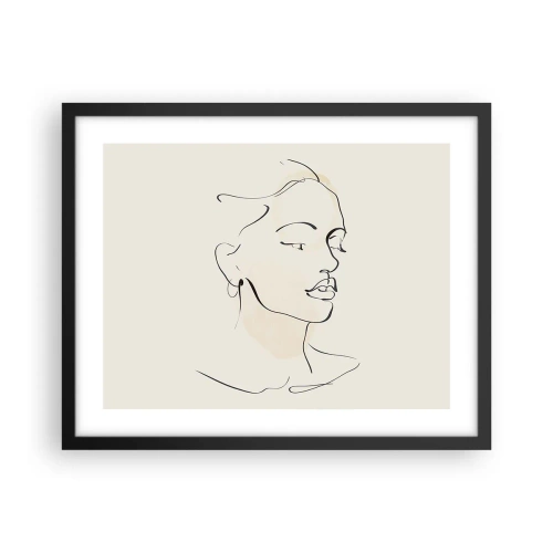 Affisch i svart ram - Säkra drag - 50x40 cm