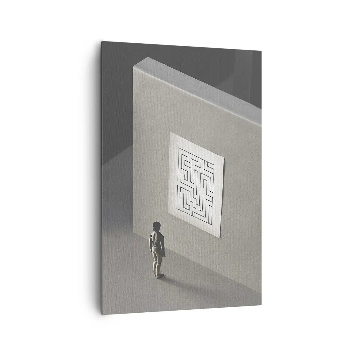 Canvastavla - Bild på duk - Men var är jag? - 80x120 cm