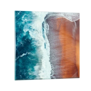 Glastavla - Bild på glas - En touch av havet - 50x50 cm