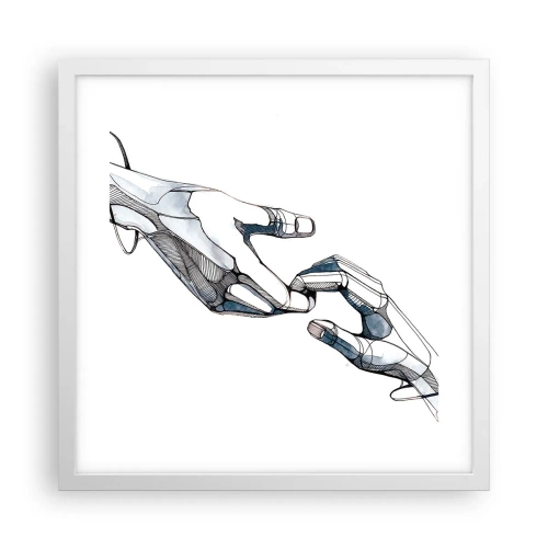 Affisch i vit ram - God gest - 40x40 cm