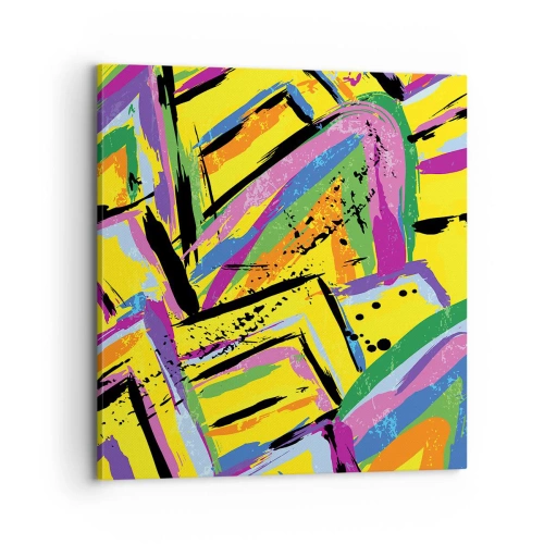 Canvastavla - Bild på duk - Skriker av glädje - 70x70 cm