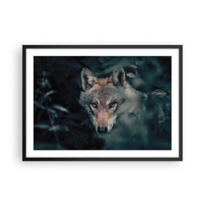 Affisch i svart ram - Jägare - 70x50 cm