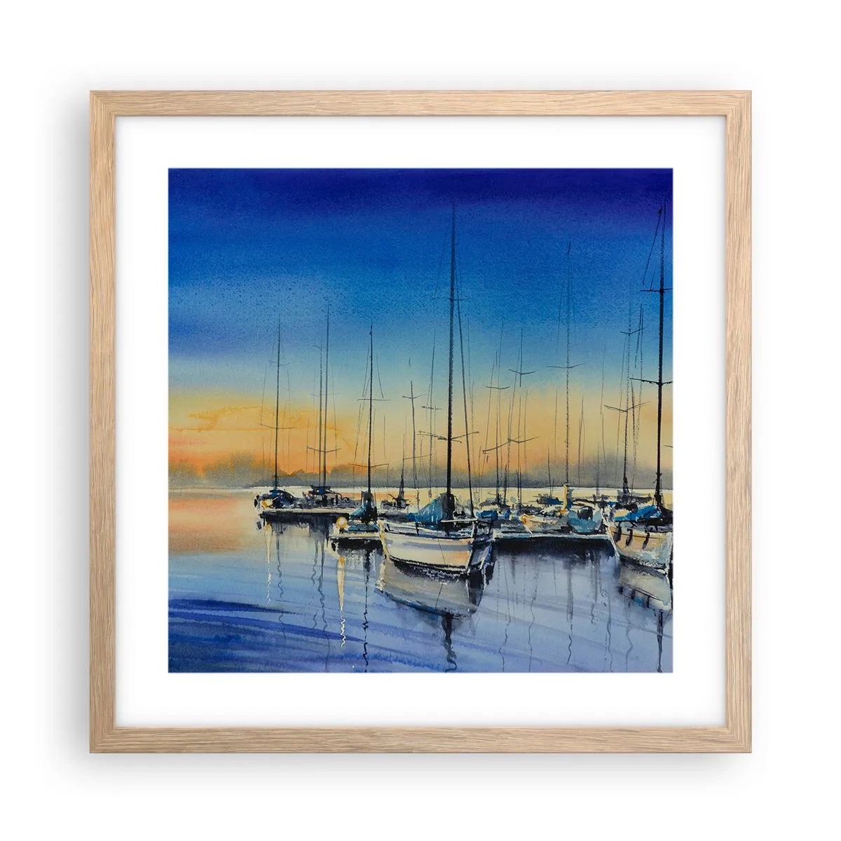 Affisch i ram av ljusek - Slutet på en bra dag - 40x40 cm