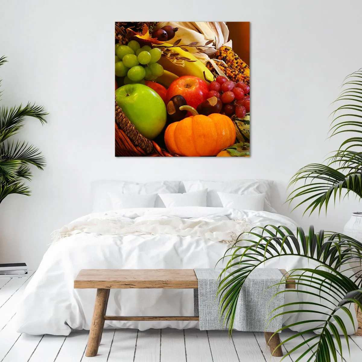 Canvastavla - Bild på duk - Överflödets korg - 30x30 cm