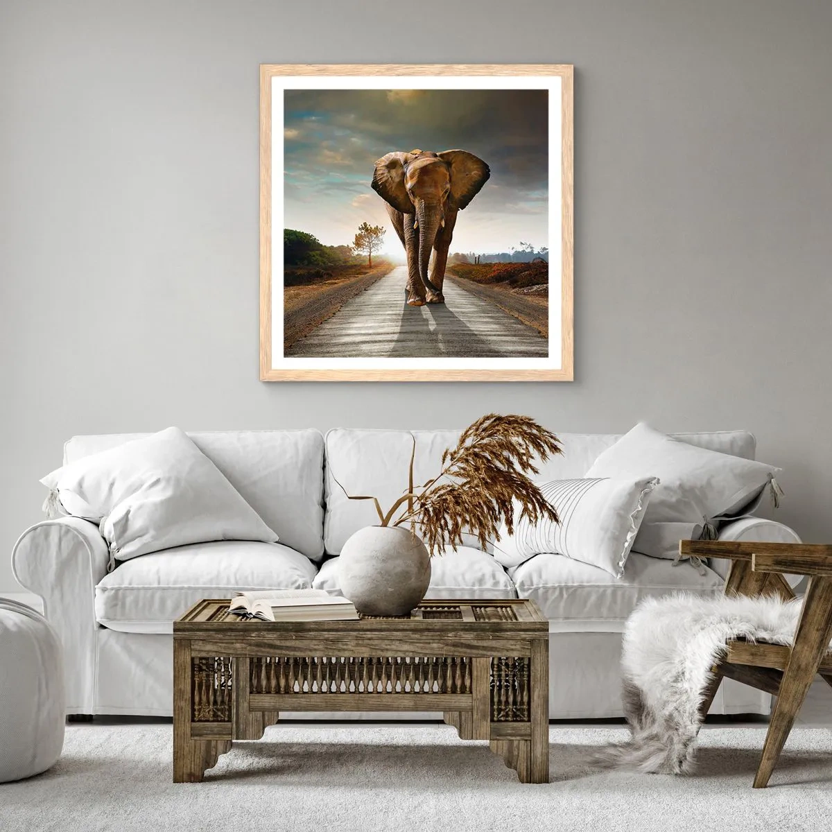 Affisch i ram av ljusek - Inte alls i en porslinsbutik - 60x60 cm