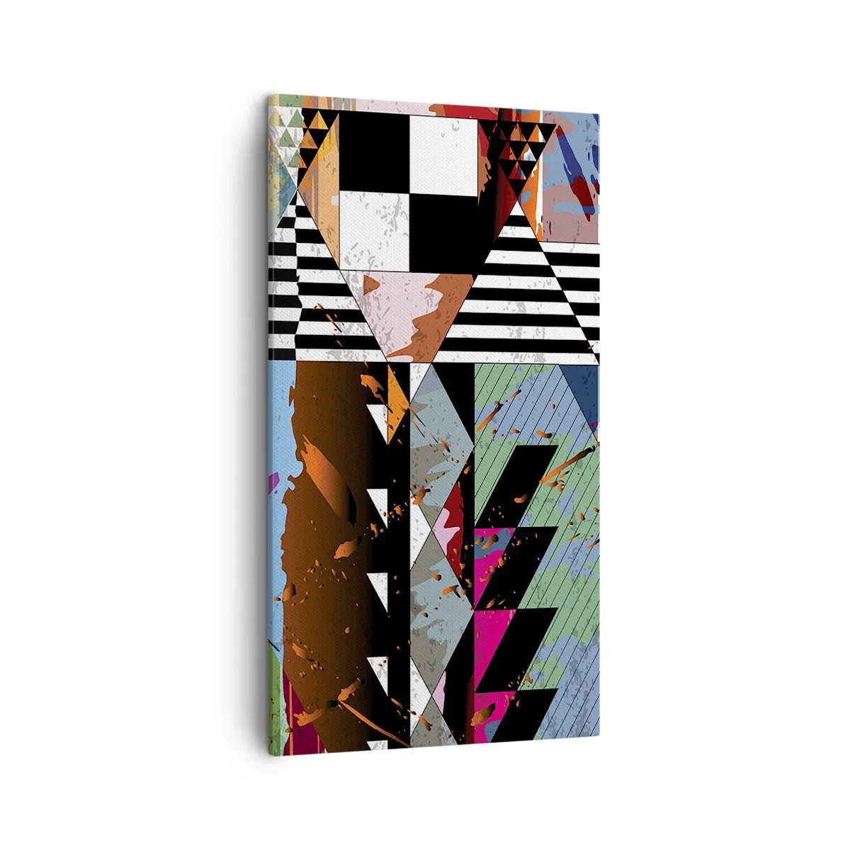 Canvastavla - Bild på duk - Geometriskt och organiskt - 45x80 cm
