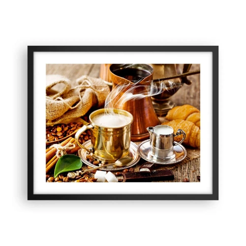 Affisch i svart ram - Ha en trevlig dag! - 50x40 cm