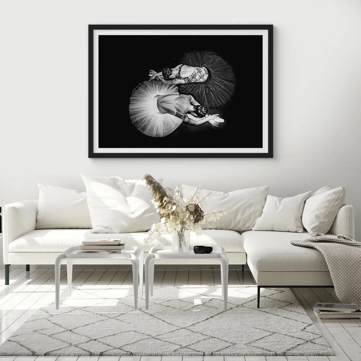 Affisch i svart ram - Jin och jang – den perfekta balansen - 70x50 cm